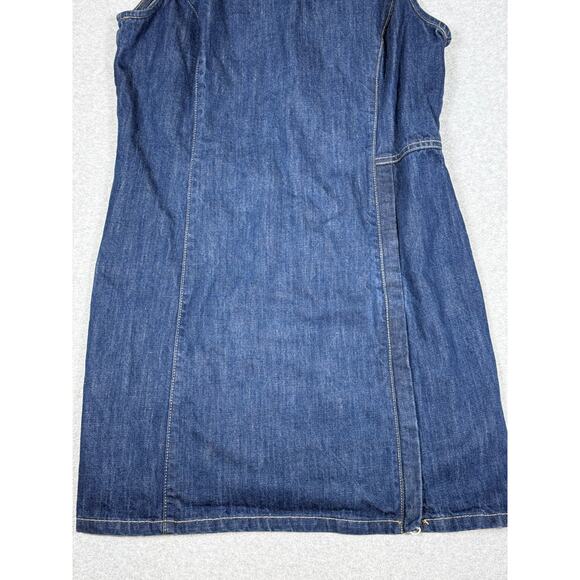 Zara Womens Size XL Denim Sleeveless Mini Dress - Picture 7 of 8